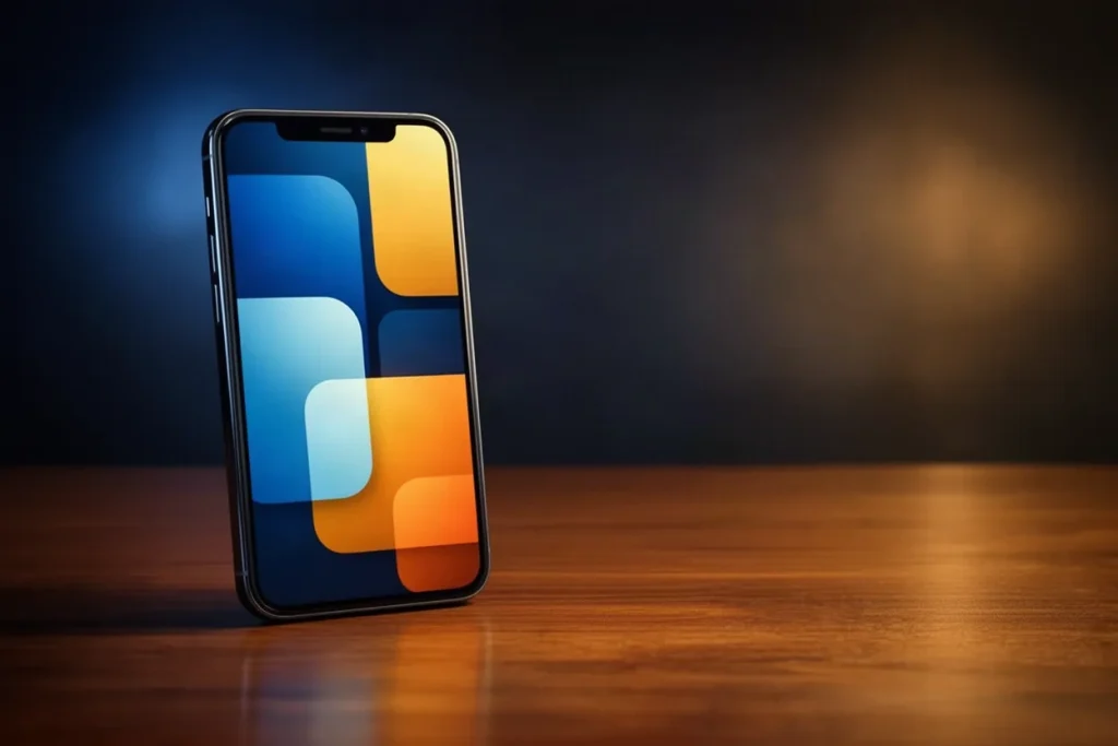 Ảnh minh hoạ điện thoại dựng đứng cho mục tải app hướng dẫn SHBET